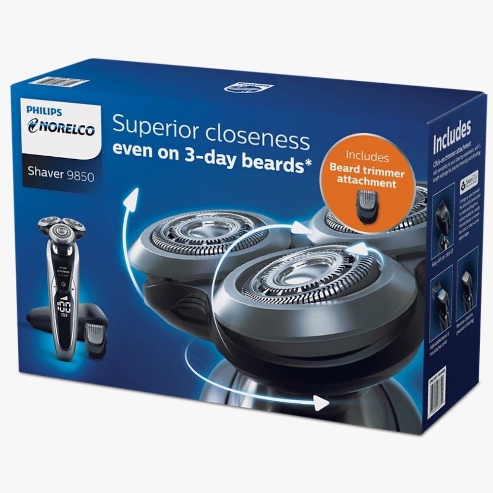 👉 Philips Norelco Shaver 9850 Ultimate Closeness Even on 3-Day Beards |Brand New